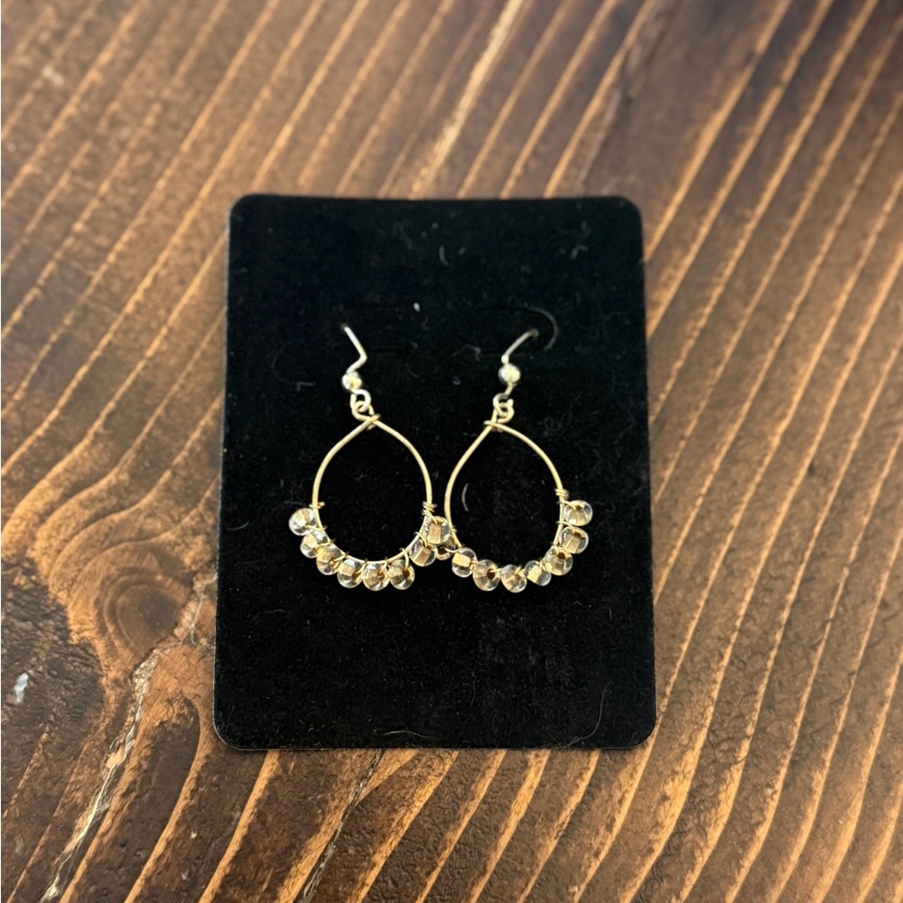 Elegant Gold and Silver Teardrop Earrings
